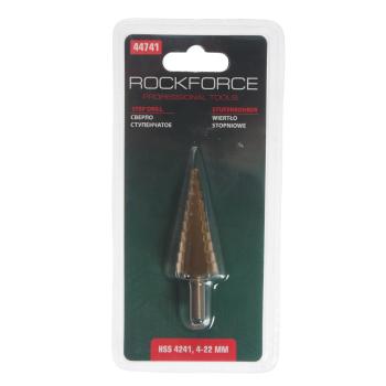 659 р. Сверло ступенчатое 4.0-22.0мм в блистере (HSS 4241) ROCKFORCE ROCKFORCE rf-44741  с доставкой в г. Пермь. Увеличить фотографию 1