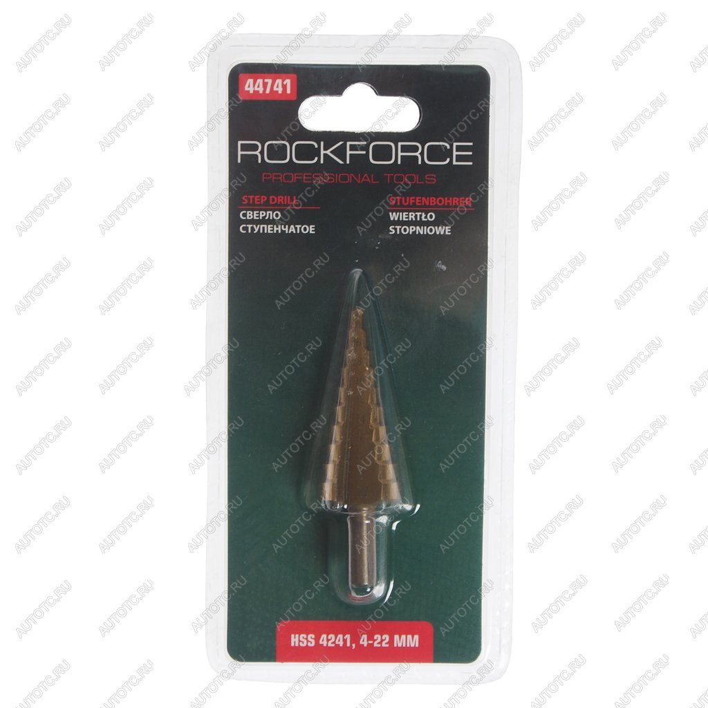 659 р. Сверло ступенчатое 4.0-22.0мм в блистере (HSS 4241) ROCKFORCE ROCKFORCE rf-44741  с доставкой в г. Пермь