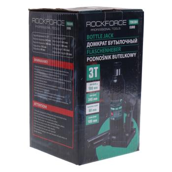 2 199 р. Домкрат бутылочный 3т 180-345мм с клапаном ROCKFORCE ROCKFORCE rf-t90304euro  с доставкой в г. Пермь. Увеличить фотографию 4