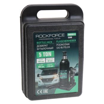 2 999 р. Домкрат бутылочный 5т 185-360мм с клапаном в кейсе ROCKFORCE ROCKFORCE rf-t90504s-euro  с доставкой в г. Пермь. Увеличить фотографию 4
