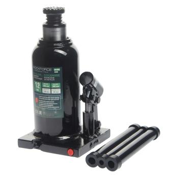 4 649 р. Домкрат бутылочный 12т 200-380мм с клапаном ROCKFORCE ROCKFORCE rf-t91204euro  с доставкой в г. Пермь. Увеличить фотографию 1