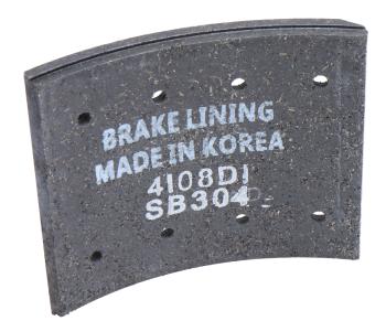 459 р. Накладка тормозной колодки HYUNDAI HD120 (шир.120мм, 8 отверстий) передней SANGSIN SANGSIN sl213  с доставкой в г. Пермь. Увеличить фотографию 2