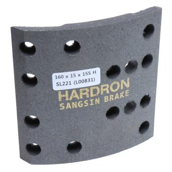 1 179 р. Накладка тормозной колодки HYUNDAI HD120,AeroTown R19,5 переднейзадней (F1R1) SANGSIN SANGSIN sl221  с доставкой в г. Пермь. Увеличить фотографию 1