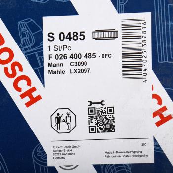 2 449 р. Фильтр воздушный BMW X5 (E70) (4.8) левый BOSCH BOSCH f026400485 BOSCH f026400485  с доставкой в г. Пермь. Увеличить фотографию 3