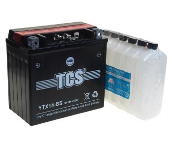 4 099 р. Аккумулятор TCS AGM 14Ач TCS 6ст14 ytx14-bs  с доставкой в г. Пермь. Увеличить фотографию 2