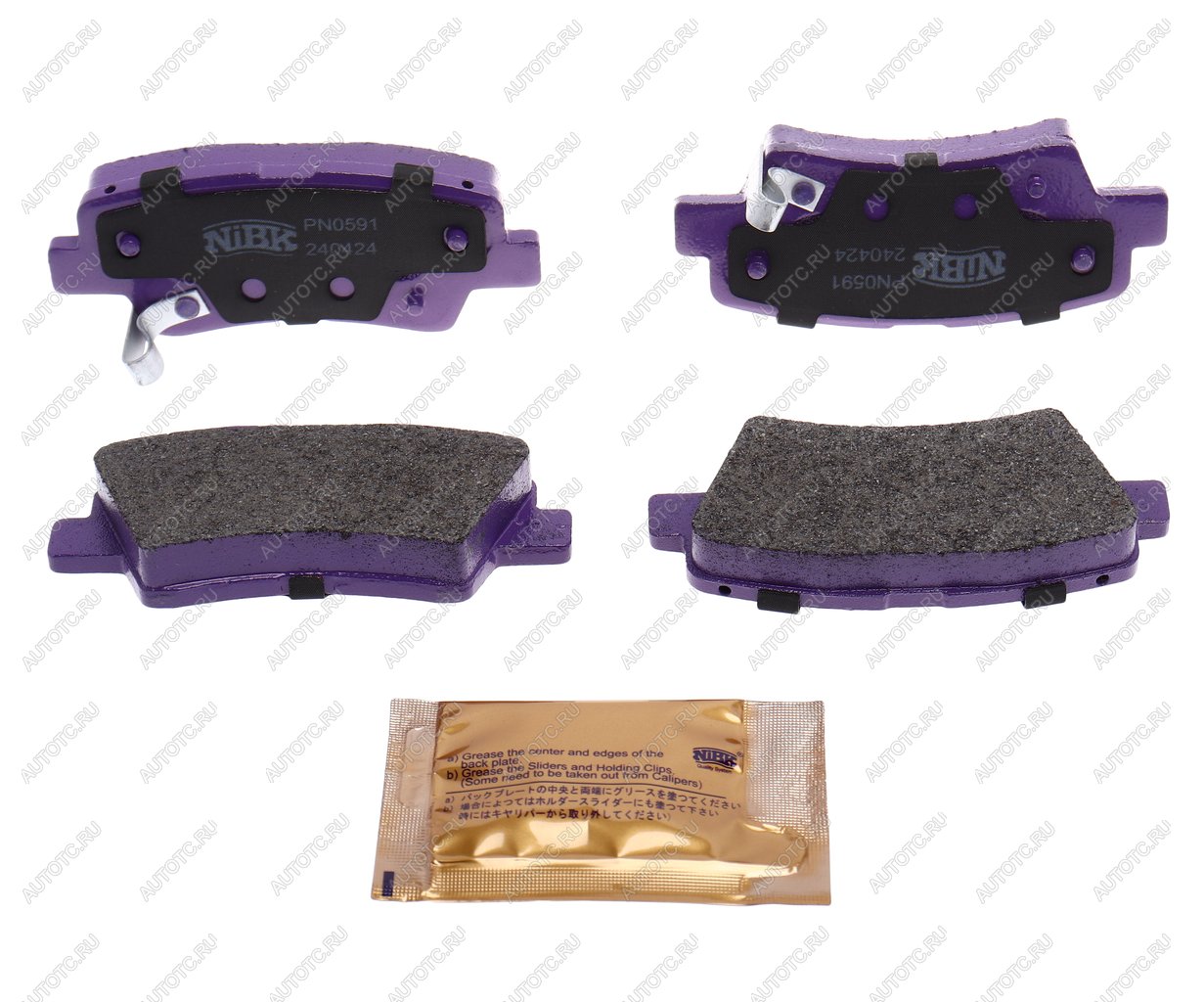 3 099 р. Колодки тормозные HYUNDAI Sonata (06-) задние (4шт.) NIBK NIBK pn0591 NIBK pn0591  с доставкой в г. Пермь