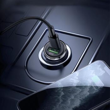 599 р. Устройство зарядное в прикуриватель 1USB + 1 Type C 12V HOCO HOCO z44 black  с доставкой в г. Пермь. Увеличить фотографию 2