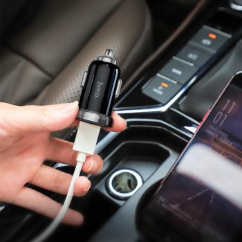 599 р. Устройство зарядное в прикуриватель 1USB + 1 Type C 12V HOCO HOCO z44 black  с доставкой в г. Пермь. Увеличить фотографию 3
