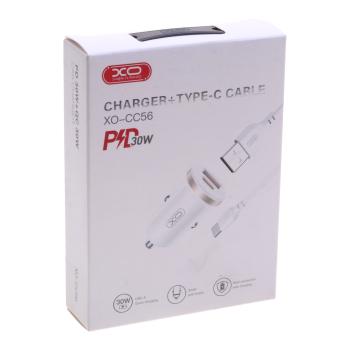 669 р. Устройство зарядное в прикуриватель 1USB + 1 Type C 12V XO XO cc56 white  с доставкой в г. Пермь. Увеличить фотографию 3