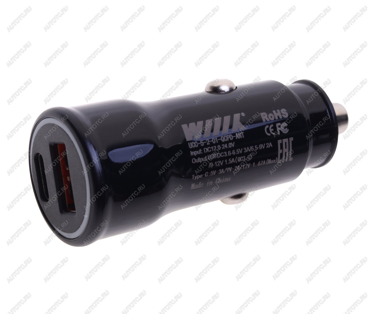 569 р. Устройство зарядное в прикуриватель 1USB + 1 Type C 12V WIIIX WIIIX ucc-5-2-01-qcpd-ant  с доставкой в г. Пермь