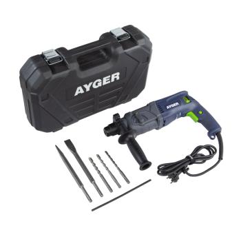 6 449 р. Перфоратор 1050Вт 2.6Дж (кейс,набор буров) AYGER AYGER ah1050  с доставкой в г. Пермь. Увеличить фотографию 1