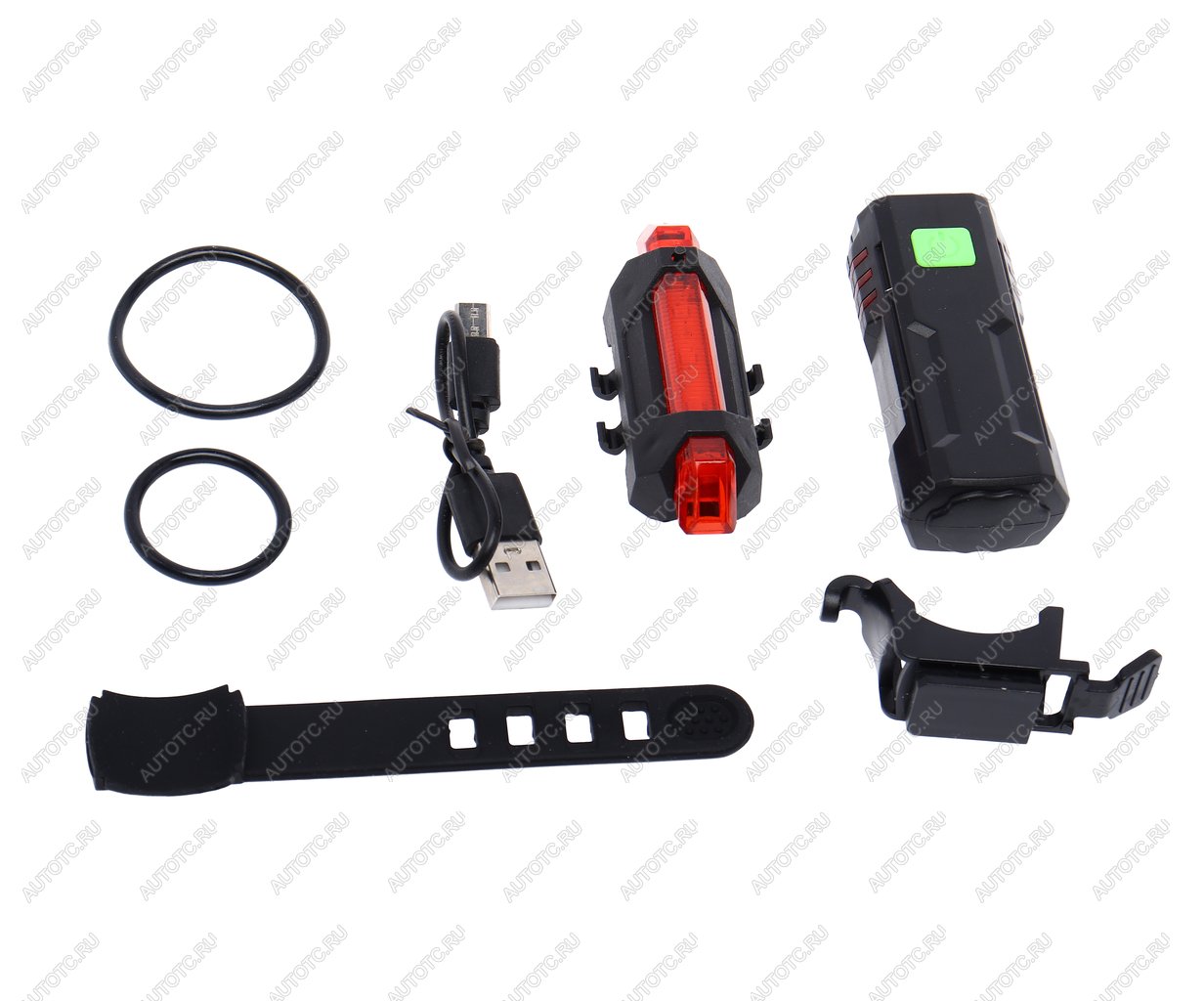 1 199 р. Фонарь велосипедный набор USB кабель с аккумулятором 600mAh Led NO NAME qx-t1198  с доставкой в г. Пермь