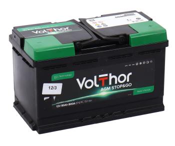 23 999 р. Аккумулятор VOLTHOR AGM 80Ач обратная полярность VOLTHOR 6ст80(0)  с доставкой в г. Пермь. Увеличить фотографию 2