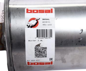 10 099 р. Глушитель RENAULT Duster средняя часть BOSAL BOSAL 351-222  с доставкой в г. Пермь. Увеличить фотографию 3