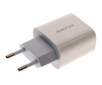 399 р. Устройство зарядное в розетку 1USB Type C BOROFONE BOROFONE ba38a white  с доставкой в г. Пермь. Увеличить фотографию 1
