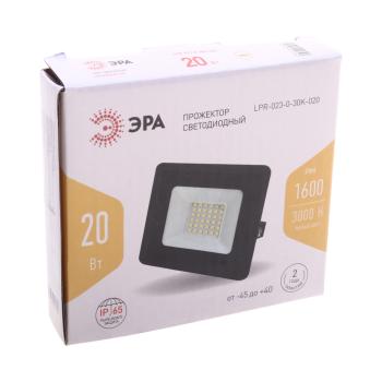 499 р. Светильник светодиодный 220V 20W 3000K черный ЭРА ЭРА lpr-023-0-30k-020  с доставкой в г. Пермь. Увеличить фотографию 4