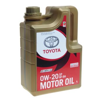 4 199 р. Масло моторное TOYOTA MOTOR OIL SP синт.4л SAE0W20 OE TOYOTA 08880-84355  с доставкой в г. Пермь. Увеличить фотографию 1