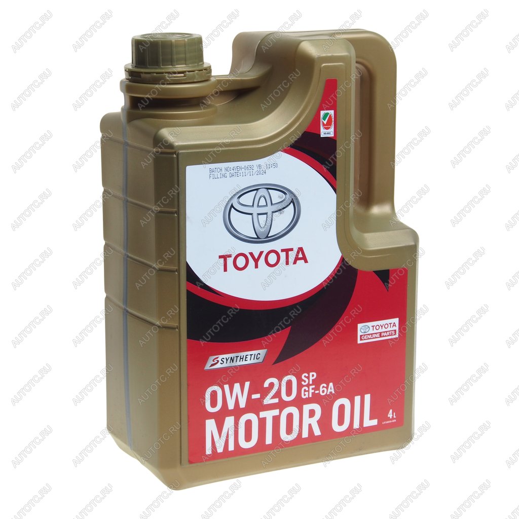 4 199 р. Масло моторное TOYOTA MOTOR OIL SP синт.4л SAE0W20 OE TOYOTA 08880-84355  с доставкой в г. Пермь