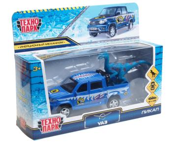 1 559 р. Модель автомобиля УАЗ пикап металлическая ТЕХНОПАРК ТЕХНОПАРК pickup-12snow-dino  с доставкой в г. Пермь. Увеличить фотографию 1