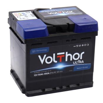 8 499 р. Аккумулятор VOLTHOR Ultra 50Ач обратная полярность VOLTHOR 6ст50(0) 55010  с доставкой в г. Пермь. Увеличить фотографию 1