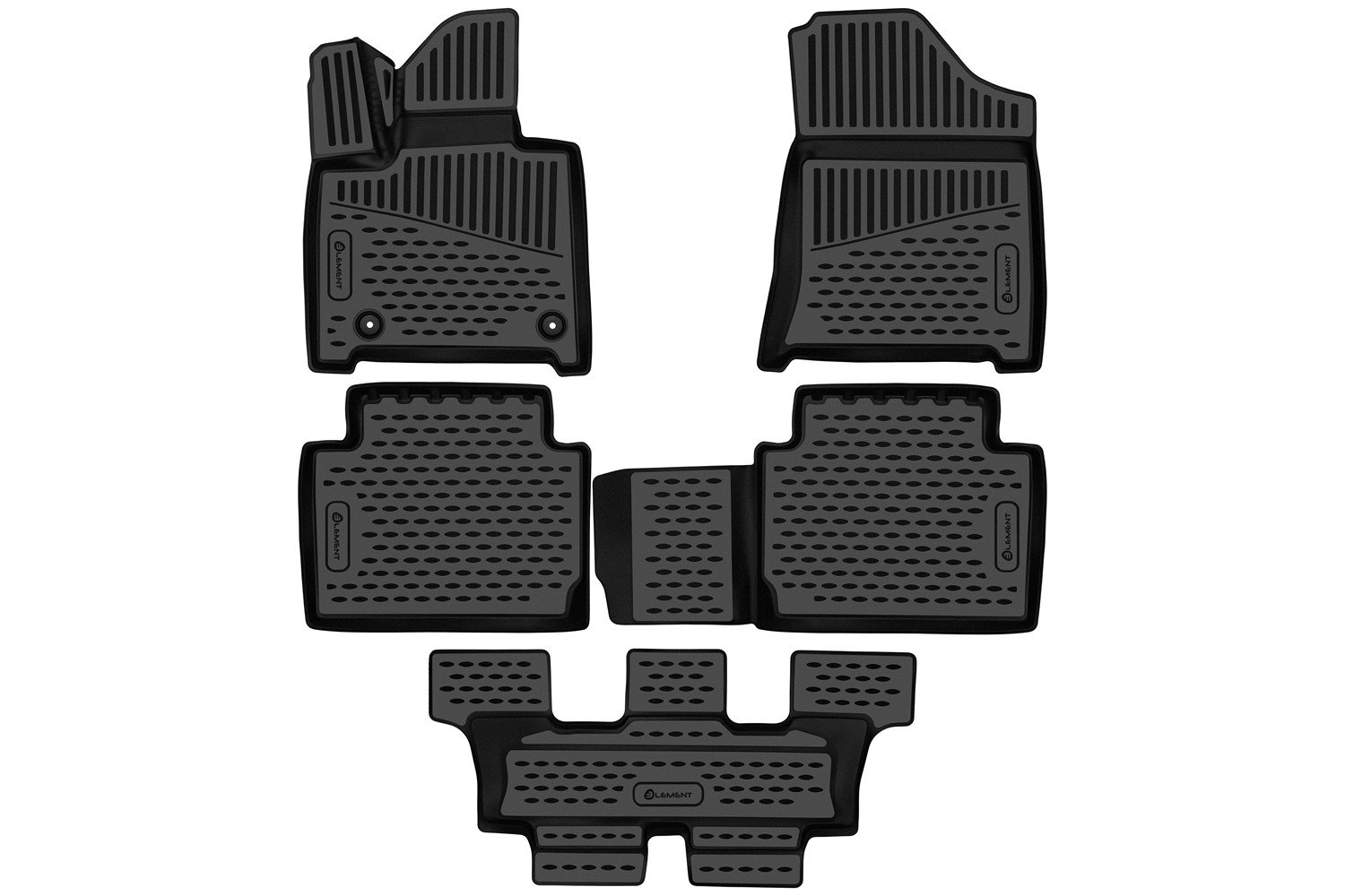 3 299 р. Коврики 3D в салон подходят для HYUNDAI Santa Fe V (MX5) 2023-, 7 мест, 5шт. (полиуретан)  Хендай Element element3dan0687210k  с доставкой в г. Пермь