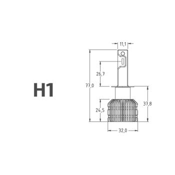 2 889 р. Лампа светодиодная 12V H1 P14.5s бокс (2шт.) MTF MTF lan01k6  с доставкой в г. Пермь. Увеличить фотографию 5
