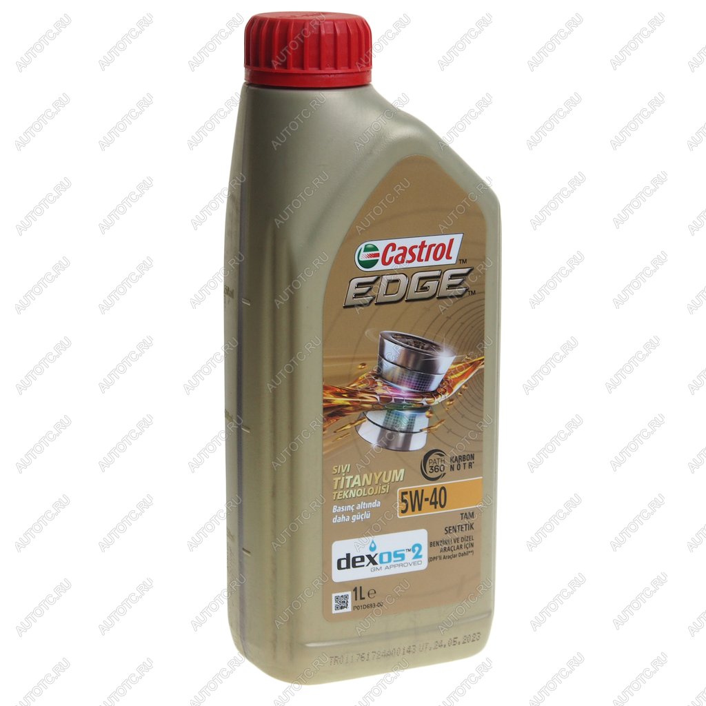 1 569 р. Масло моторное EDGE TITANIUM dexos2 5W40 C3SNCF синт.1л CASTROL CASTROL 15e696  с доставкой в г. Пермь