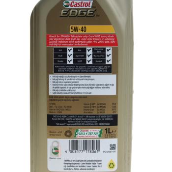 1 569 р. Масло моторное EDGE TITANIUM dexos2 5W40 C3SNCF синт.1л CASTROL CASTROL 15e696  с доставкой в г. Пермь. Увеличить фотографию 4