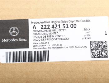 28 749 р. Диск тормозной MERCEDES S (W222) передний (1шт.) OE MERCEDES a2224215100 MERCEDES a2224215100  с доставкой в г. Пермь. Увеличить фотографию 5