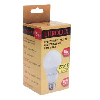 121 р. Лампа светодиодная E27 A60 15W (100W) 220V теплый EUROLUX EUROLUX 4606059029519 EUROLUX 4606059029519  с доставкой в г. Пермь. Увеличить фотографию 2