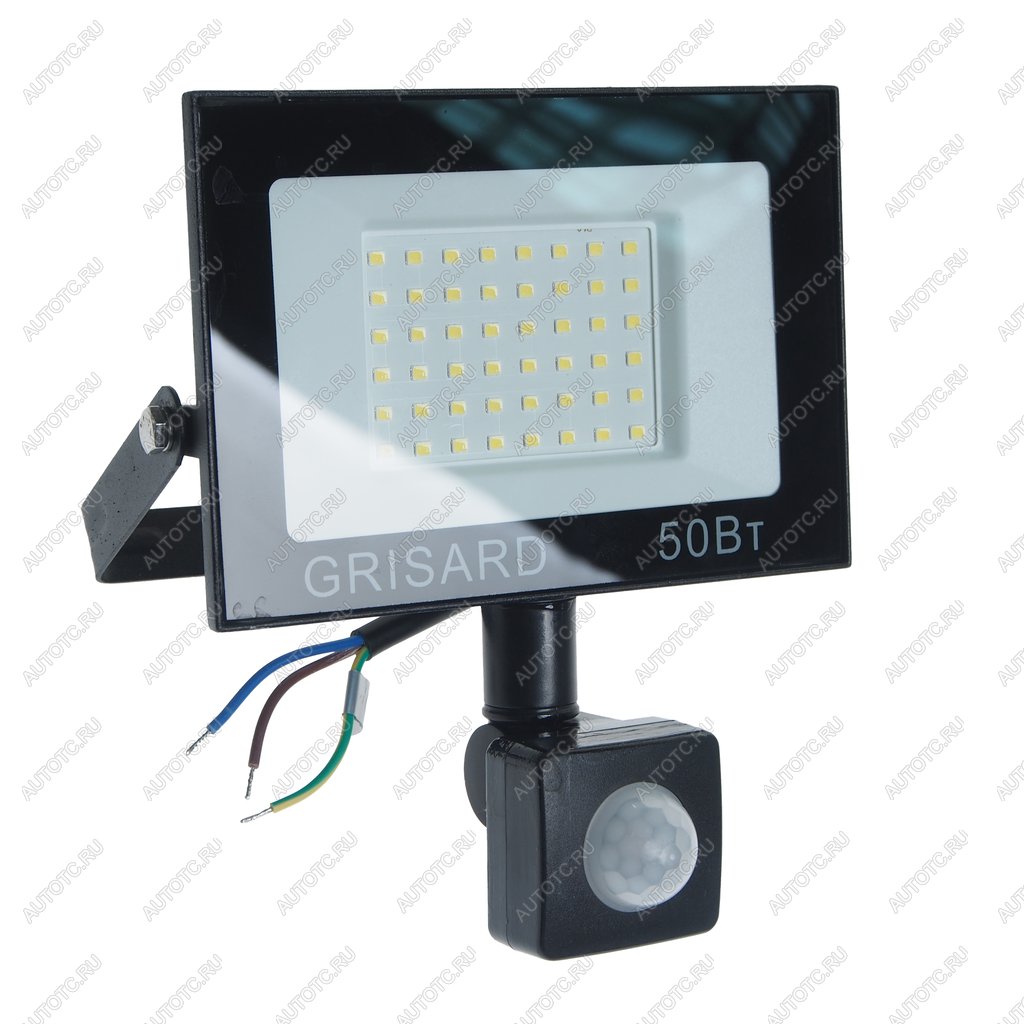 1 169 р. Светильник светодиодный 220V 50W 6500K с датчиком движения черный GRISARD ELECTRIC GRISARD ELECTRIC gre-004-0016 GRISARD ELECTRIC gre-004-0016  с доставкой в г. Пермь