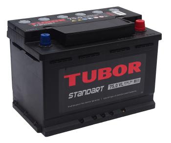 10 999 р. Аккумулятор TUBOR Standart 75Ач обратная полярность TUBOR 6ст75(0)  с доставкой в г. Пермь. Увеличить фотографию 1