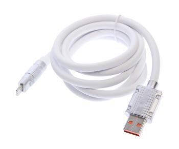 399 р. Кабель USB Type C 1.2м белый XO XO nb227 white  с доставкой в г. Пермь. Увеличить фотографию 1