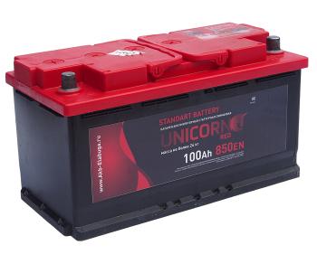 14 699 р. Аккумулятор UNICORN Red EFB 100Ач обратная полярность UNICORN 6ст100(0)  с доставкой в г. Пермь. Увеличить фотографию 1