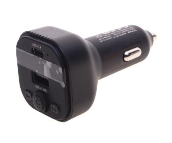 879 р. Устройство зарядное в прикуриватель с трансмиттером (bluetooth,hands free) XO XO bcc18 black  с доставкой в г. Пермь. Увеличить фотографию 1