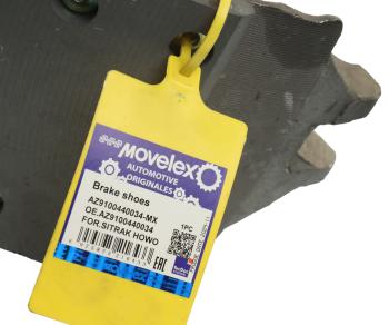 4 999 р. Колодка тормозная SITRAK HOWO передние с накладками (1шт.) MOVELEX MOVELEX az9100440034-mx  с доставкой в г. Пермь. Увеличить фотографию 5