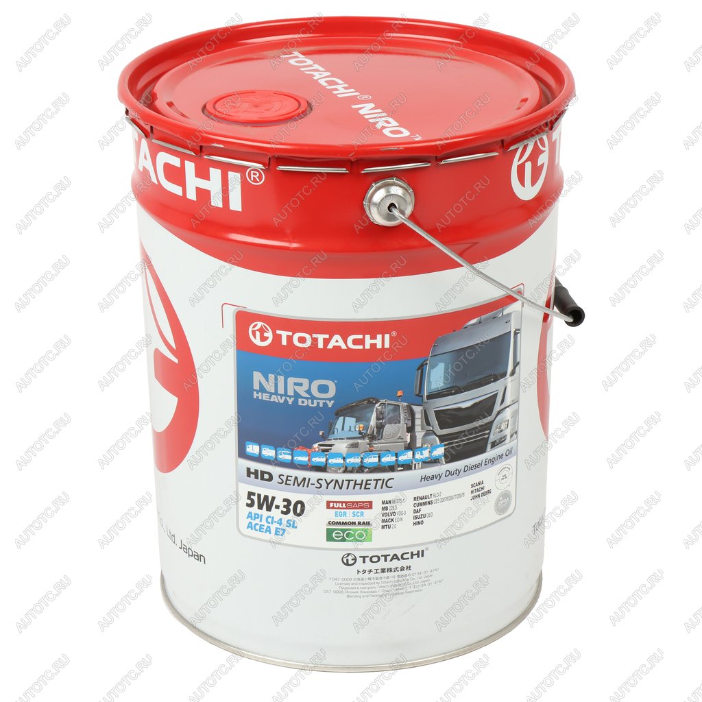 10 249 р. Масло дизельное NIRO HD CI-4SLE7 5W30 псинт.19л TOTACHI TOTACHI 1d720  с доставкой в г. Пермь