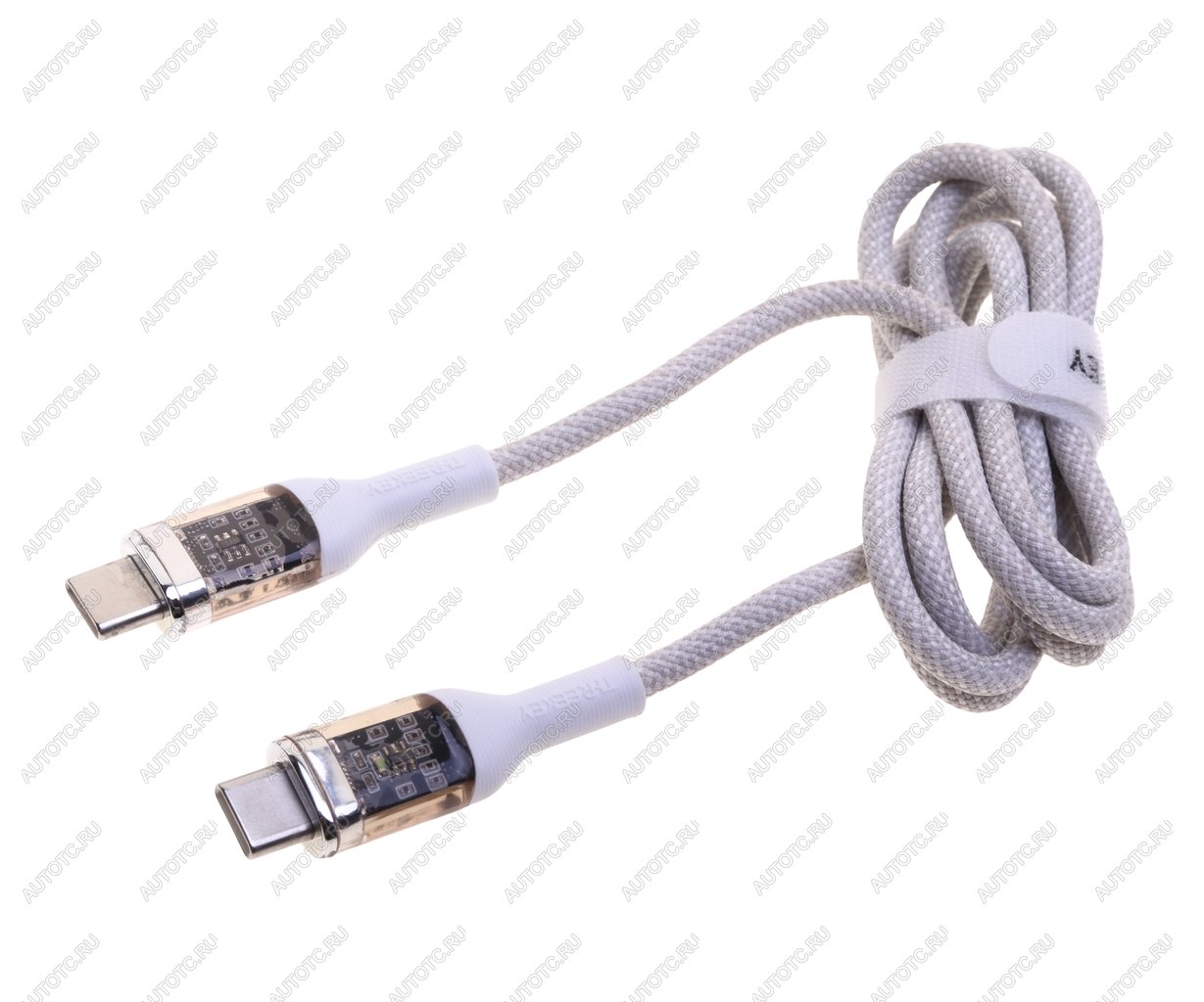 769 р. Кабель USB Type C-USB Type C 1м THREEKEY THREEKEY tk-nb05 60w white  с доставкой в г. Пермь
