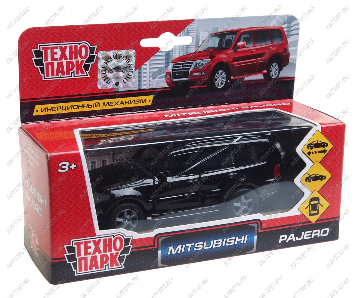 1 179 р. Модель автомобиля MITSUBISHI Pajero металлическая 1:43 ТЕХНОПАРК ТЕХНОПАРК sb-17-61-mp-n(bl)-wb  с доставкой в г. Пермь