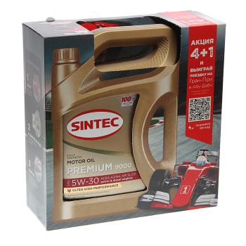 2 669 р. Масло моторное PREMIUM 9000 A3B4 5W30 синт.4+1л SINTEC SINTEC 600228  с доставкой в г. Пермь. Увеличить фотографию 3