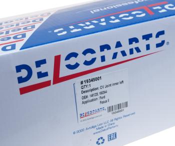 3 399 р. ШРУС внутренний FORD Focus (03-) передний левый DELCOPARTS DELCOPARTS 19345001  с доставкой в г. Пермь. Увеличить фотографию 5