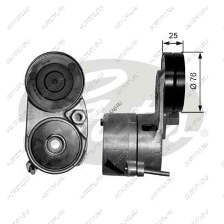 11 599 р. Ролик приводного ремня VW Passat B3,B5,B6 AUDI A4,A6,A8 натяжителя GATES GATES t38193  с доставкой в г. Пермь