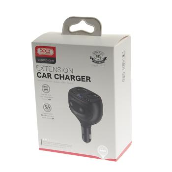 1 079 р. Разветвитель прикуривателя 2-х гнездовой 12V 2USB черный XO XO cc41 black  с доставкой в г. Пермь. Увеличить фотографию 3