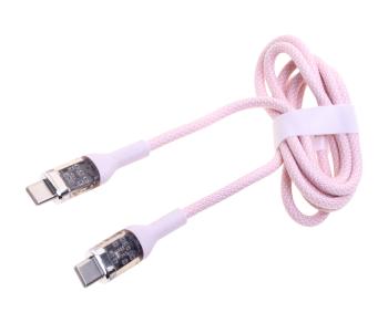 739 р. Кабель USB Type C-USB Type C 1м розовый THREEKEY THREEKEY tk-nb05 60w pink  с доставкой в г. Пермь. Увеличить фотографию 1