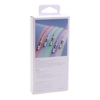 739 р. Кабель USB Type C-USB Type C 1м розовый THREEKEY THREEKEY tk-nb05 60w pink  с доставкой в г. Пермь. Увеличить фотографию 3
