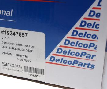 1 649 р. Ступица CHEVROLET Aveo (06-) передняя DELCOPARTS DELCOPARTS 19347657  с доставкой в г. Пермь. Увеличить фотографию 5