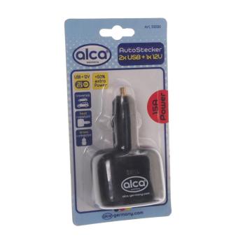 839 р. Разветвитель прикуривателя 2-х гнездовой + 1 USB 12V ALCA ALCA 510100  с доставкой в г. Пермь. Увеличить фотографию 2