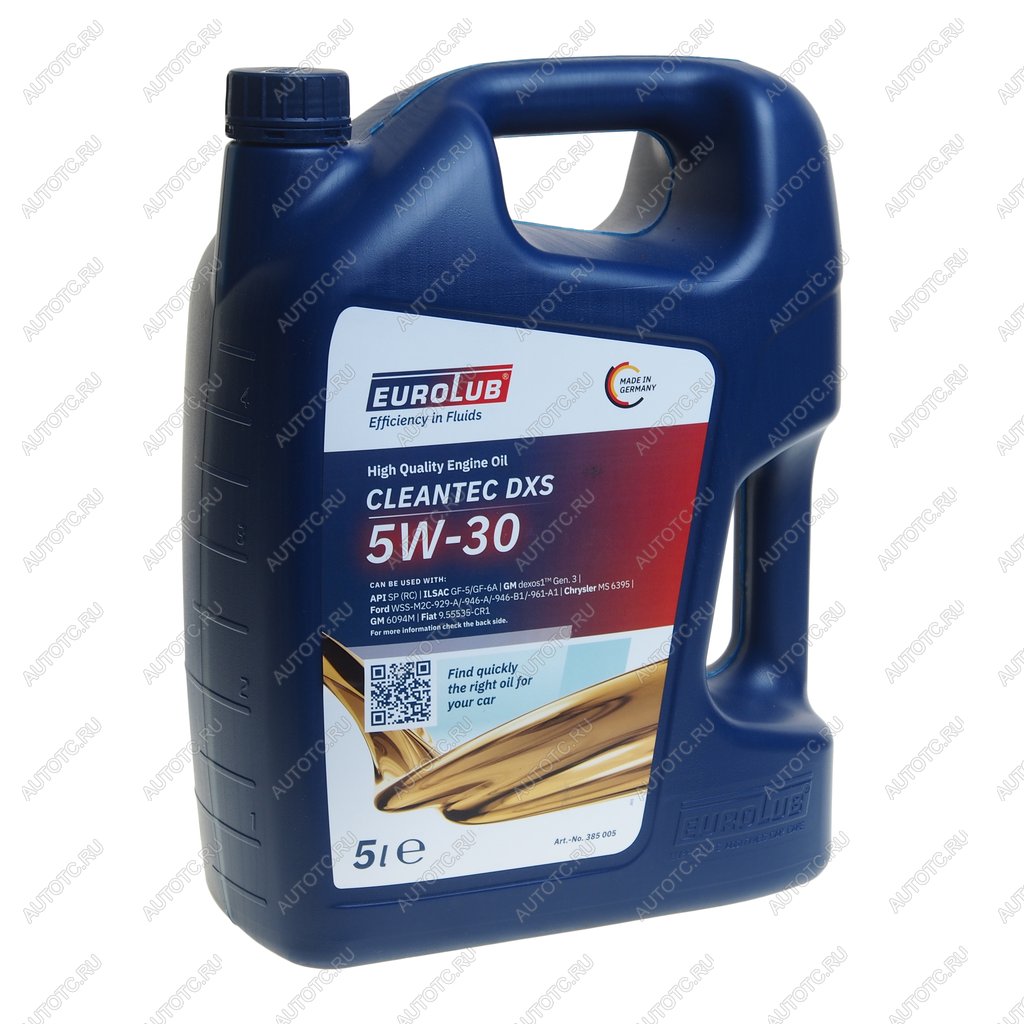 5 999 р. Масло моторное CLEANTEC DXS SPGF-6A 5W30 синт.5л EUROLUB EUROLUB 385005  с доставкой в г. Пермь