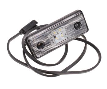 1 559 р. Фонарь габаритный LED белый передний, Click-in (кабель 1200мм) NO NAME a.3731.010-01.26  с доставкой в г. Пермь. Увеличить фотографию 1