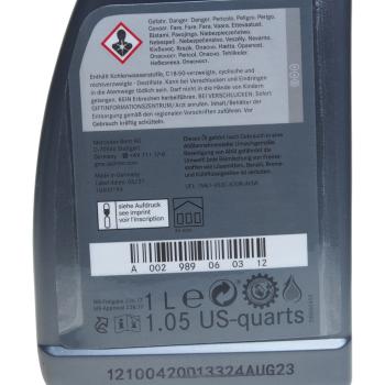 3 399 р. Масло трансмиссионное MERCEDES ATF 1л для АКПП (спецификация 236.17) OE MERCEDES a002989060312  с доставкой в г. Пермь. Увеличить фотографию 3